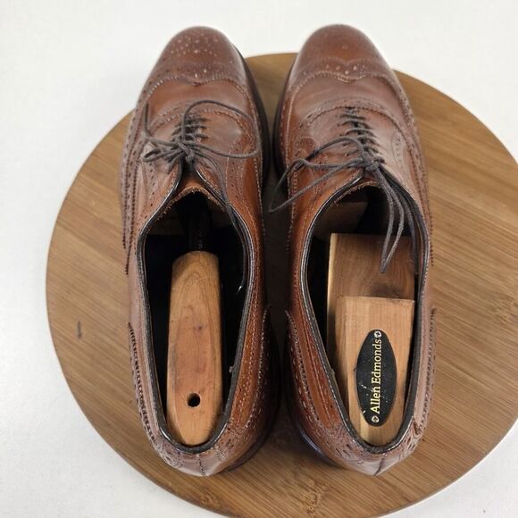 Allen Edmonds McAllister Brogue Wingtip Oxford Brown Leather‎ Dress Shoes 10 D main image 13